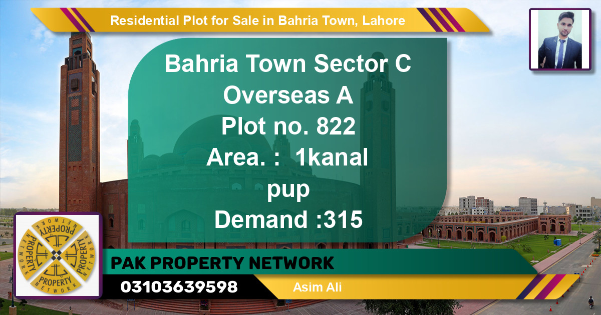 Residential Plot for Sale in Bahria Town, Lahore - (BP-97934)