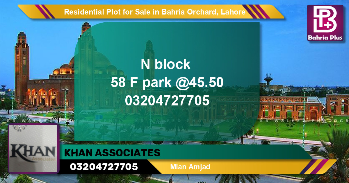 Residential Plot for Sale in Bahria Orchard, Lahore - (BP-97944)