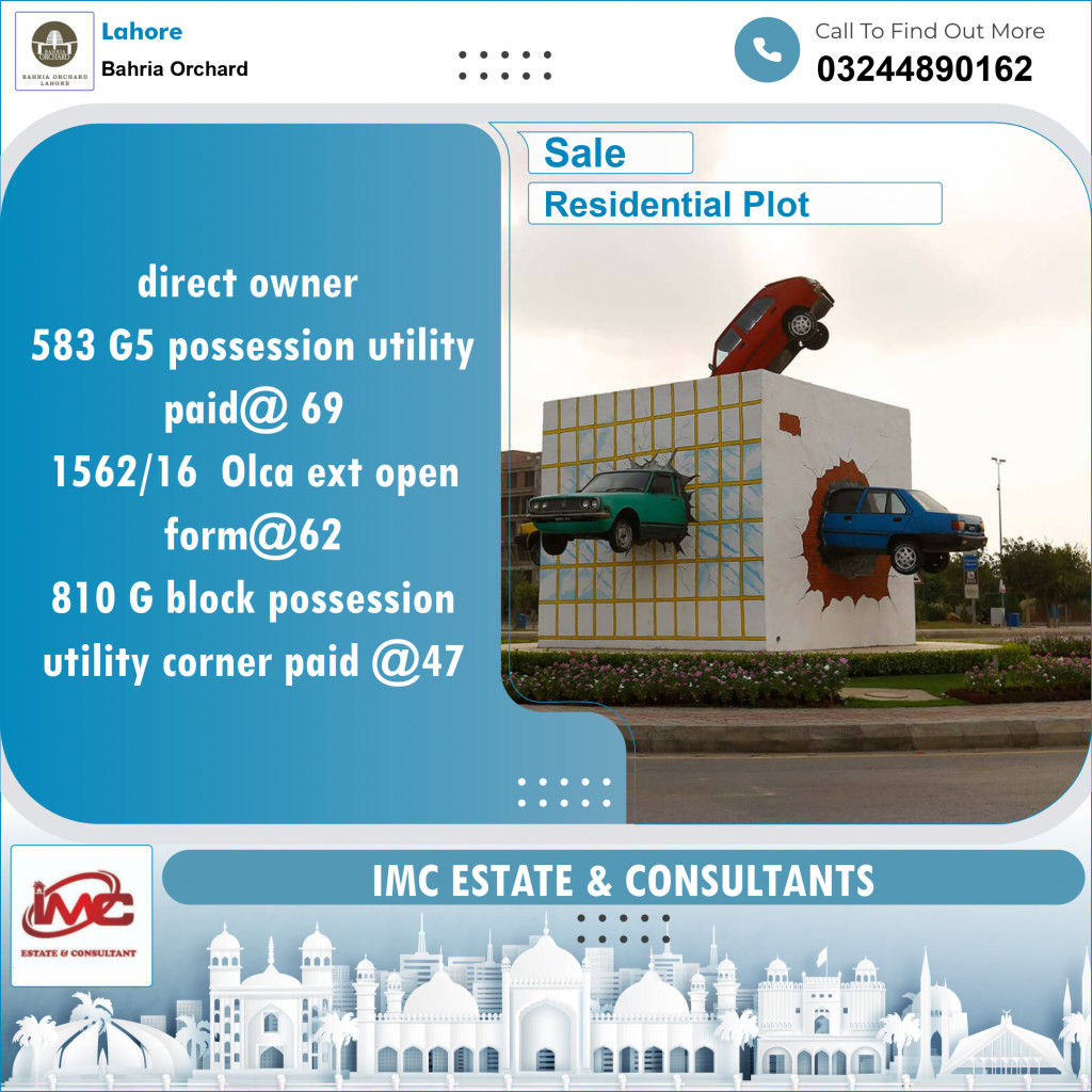 Residential Plot for Sale in Bahria Orchard, Lahore - (BP-97947)
