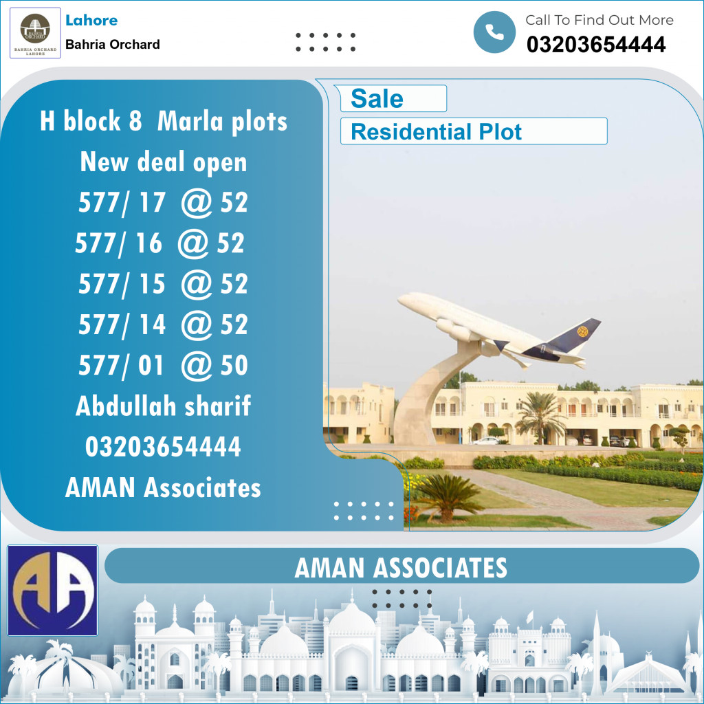 Residential Plot for Sale in Bahria Orchard, Lahore - (BP-97950)