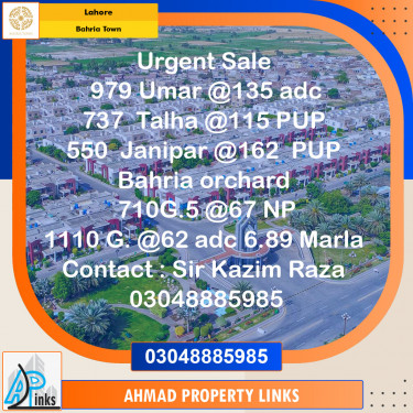 Residential Plot for Sale in Bahria Town, Lahore - (BP-104276)