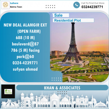 Residential Plot for Sale in Bahria Town, Lahore - (BP-104296)