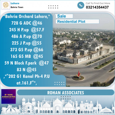 Residential Plot for Sale in Bahria Town, Lahore - (BP-105155)