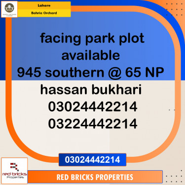 Residential Plot for Sale in Phase 1 - Southern District -  Bahria Orchard, Lahore - (BP-105825)