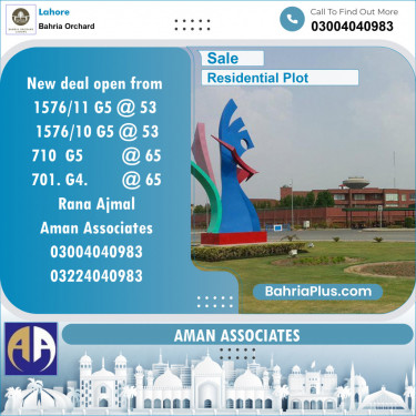 Residential Plot for Sale in Bahria Orchard, Lahore - (BP-111343)