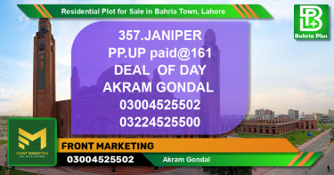 Residential Plot for Sale in Bahria Town, Lahore - (BP-114719)