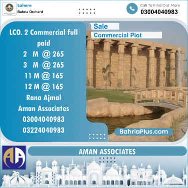 Commercial Plot for Sale in Bahria Orchard, Lahore - (BP-114727)