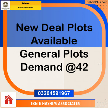 Residential Plot for Sale in Bahria Orchard, Lahore - (BP-114739)