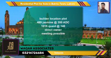 Residential Plot for Sale in Bahria Town, Lahore - (BP-114747)