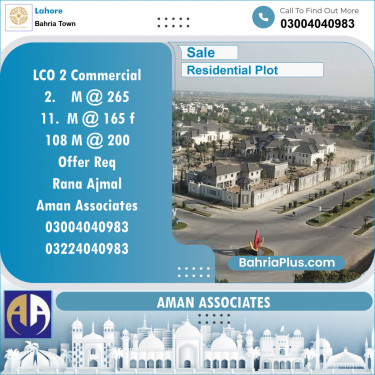 Residential Plot for Sale in Bahria Town, Lahore - (BP-118623)