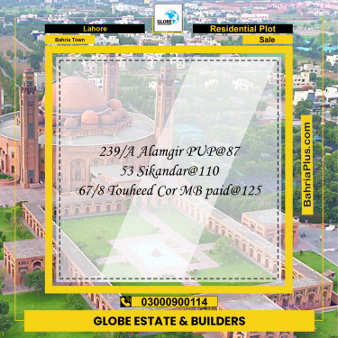 Residential Plot for Sale in Bahria Town, Lahore - (BP-118658)