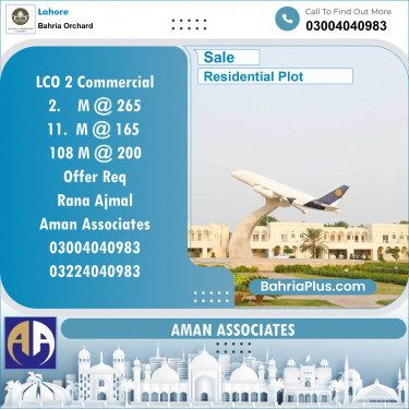 Residential Plot for Sale in Bahria Orchard, Lahore - (BP-118660)