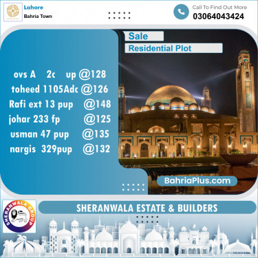 Residential Plot for Sale in Bahria Town, Lahore - (BP-118676)