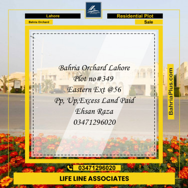 Residential Plot for Sale in Bahria Orchard, Lahore - (BP-118698)