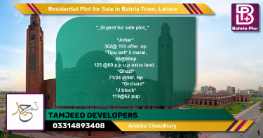 Residential Plot for Sale in Bahria Town, Lahore - (BP-118714)
