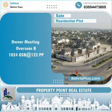 Residential Plot for Sale in Overseas B -  Bahria Town, Lahore - (BP-118724)