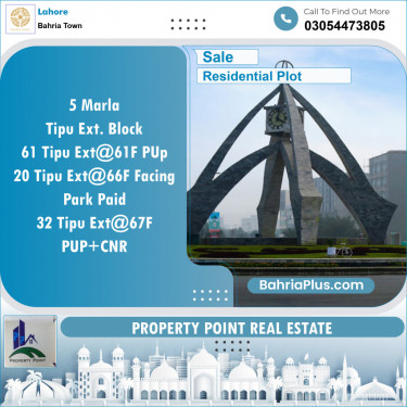 Residential Plot for Sale in Bahria Town, Lahore - (BP-118738)
