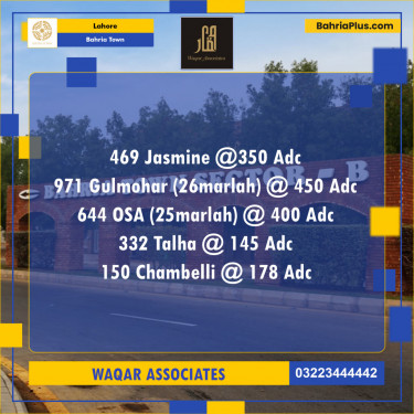 Residential Plot for Sale in Bahria Town, Lahore - (BP-118789)