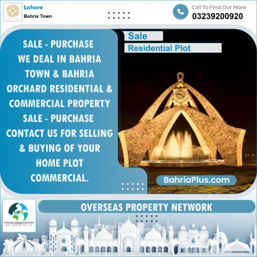 Residential Plot for Sale in Bahria Town, Lahore - (BP-118828)