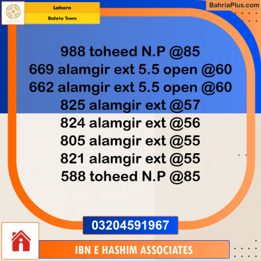 Residential Plot for Sale in Bahria Town, Lahore - (BP-118982)