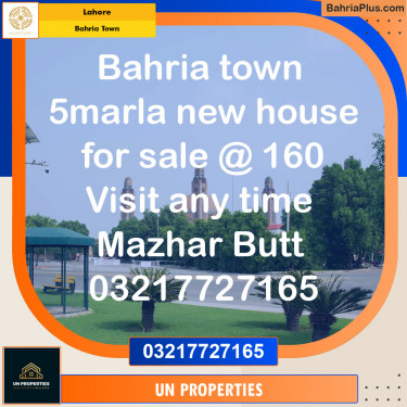 Residential Plot for Sale in Bahria Town, Lahore - (BP-119017)