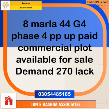 Residential Plot for Sale in Bahria Town, Lahore - (BP-119048)