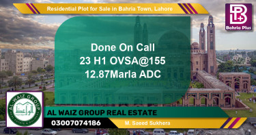 Residential Plot for Sale in Bahria Town, Lahore - (BP-119089)