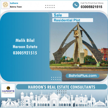 Residential Plot for Sale in Bahria Town, Lahore - (BP-119137)