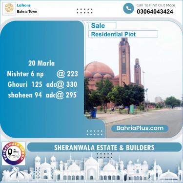 Residential Plot for Sale in Bahria Town, Lahore - (BP-119171)