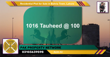 Residential Plot for Sale in Bahria Town, Lahore - (BP-119190)