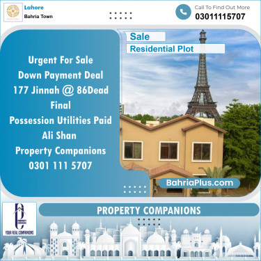Residential Plot for Sale in Bahria Town, Lahore - (BP-119208)