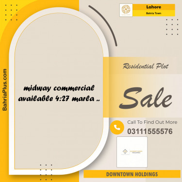 Residential Plot for Sale in Bahria Town, Lahore - (BP-119216)