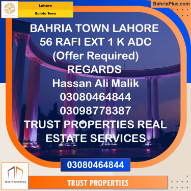 Residential Plot for Sale in Bahria Town, Lahore - (BP-119226)