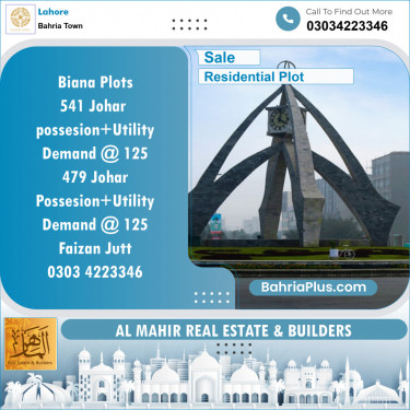 Residential Plot for Sale in Bahria Town, Lahore - (BP-119232)