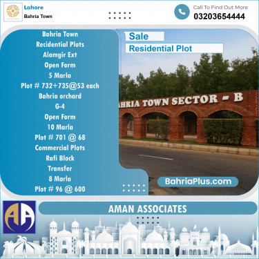 Residential Plot for Sale in Bahria Town, Lahore - (BP-119266)