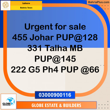 Residential Plot for Sale in Bahria Town, Lahore - (BP-119296)