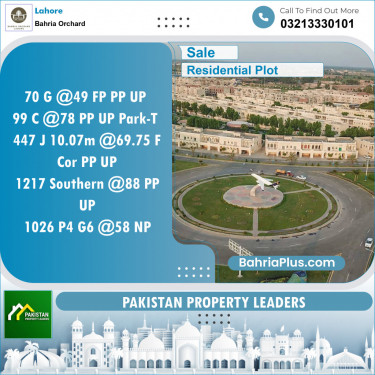 Residential Plot for Sale in Bahria Orchard, Lahore - (BP-119377)