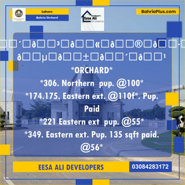 Residential Plot for Sale in Bahria Orchard, Lahore - (BP-119434)