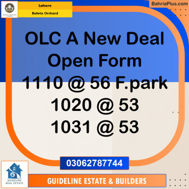 Residential Plot for Sale in OLC-A Block -  Bahria Orchard, Lahore - (BP-119479)