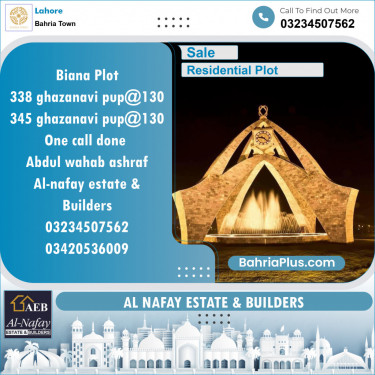 Residential Plot for Sale in Bahria Town, Lahore - (BP-119516)