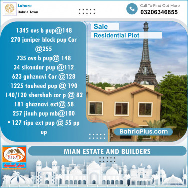 Residential Plot for Sale in Bahria Town, Lahore - (BP-119528)