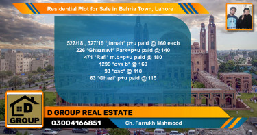 Residential Plot for Sale in Bahria Town, Lahore - (BP-119545)
