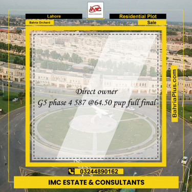 Residential Plot for Sale in Bahria Orchard, Lahore - (BP-119552)