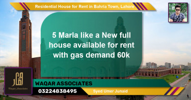 Residential House for Rent in Bahria Town, Lahore - (BP-119566)