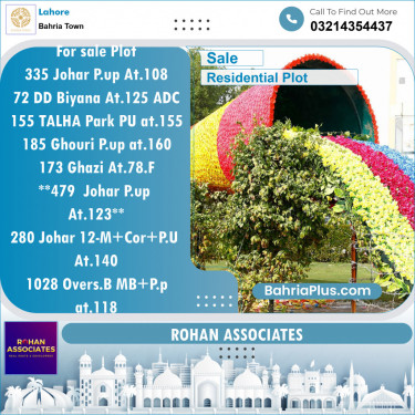 Residential Plot for Sale in Bahria Town, Lahore - (BP-119624)