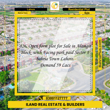 Residential Plot for Sale in Bahria Town, Lahore - (BP-119626)