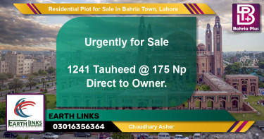 Residential Plot for Sale in Bahria Town, Lahore - (BP-119640)
