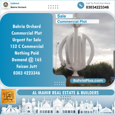 Commercial Plot for Sale in Bahria Orchard, Lahore - (BP-119736)