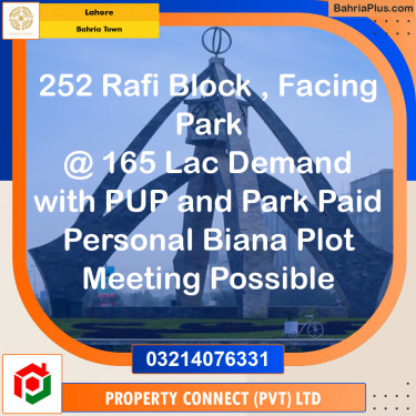 Residential Plot for Sale in Bahria Town, Lahore - (BP-119775)