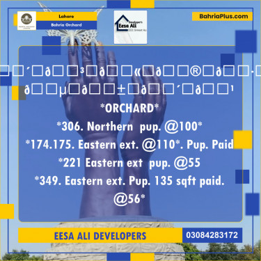 Residential Plot for Sale in Bahria Orchard, Lahore - (BP-119866)